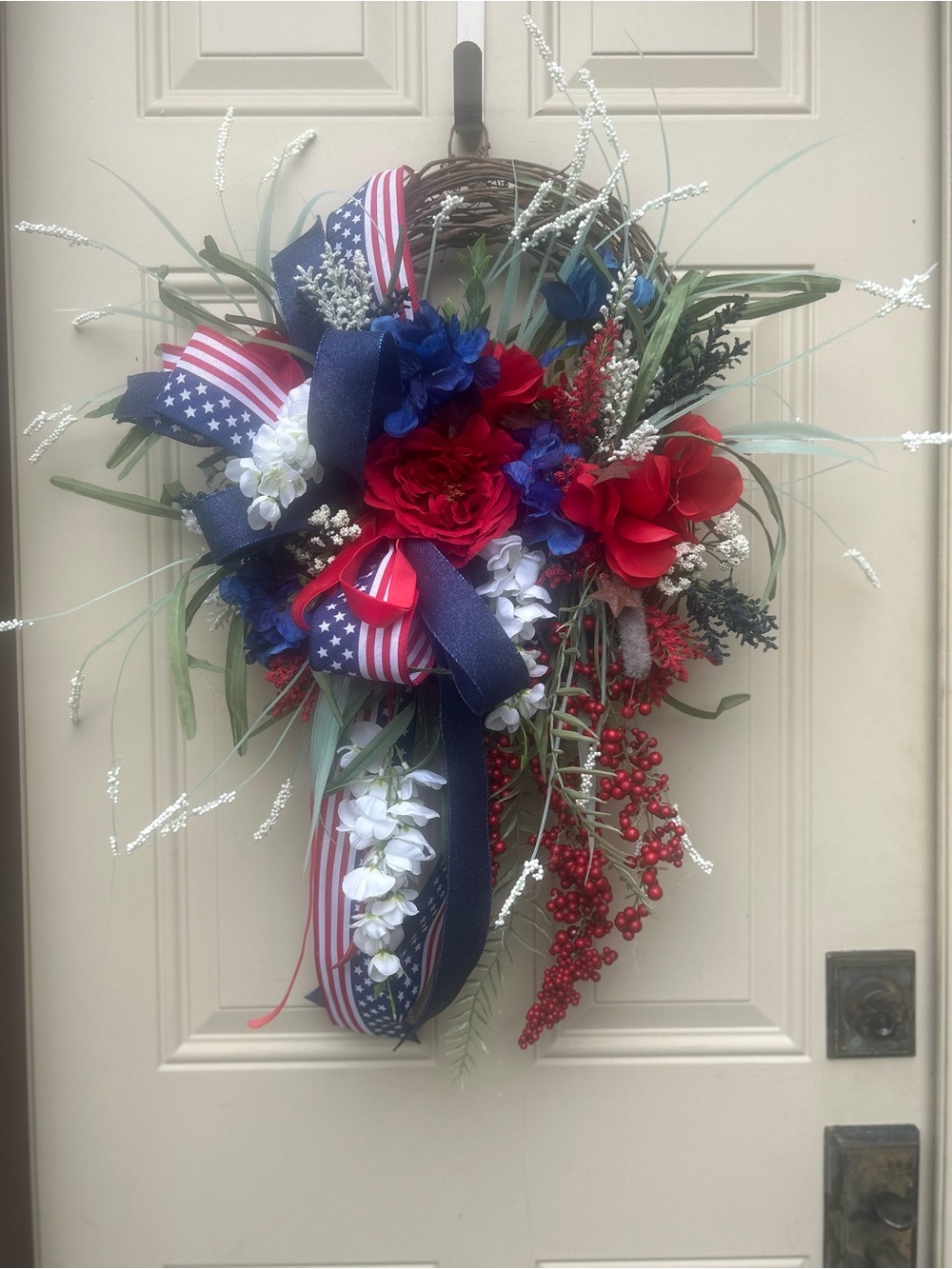 Patriotic Red, White & Blue Wreath
